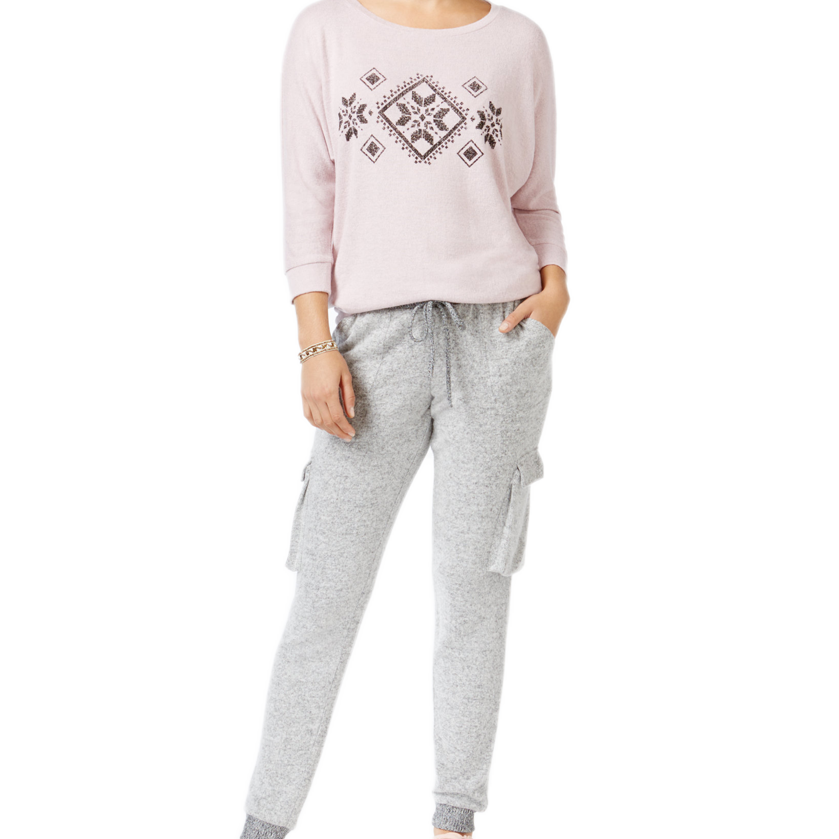 Hippie Rose Women Dolman Sleeve Graphic Top