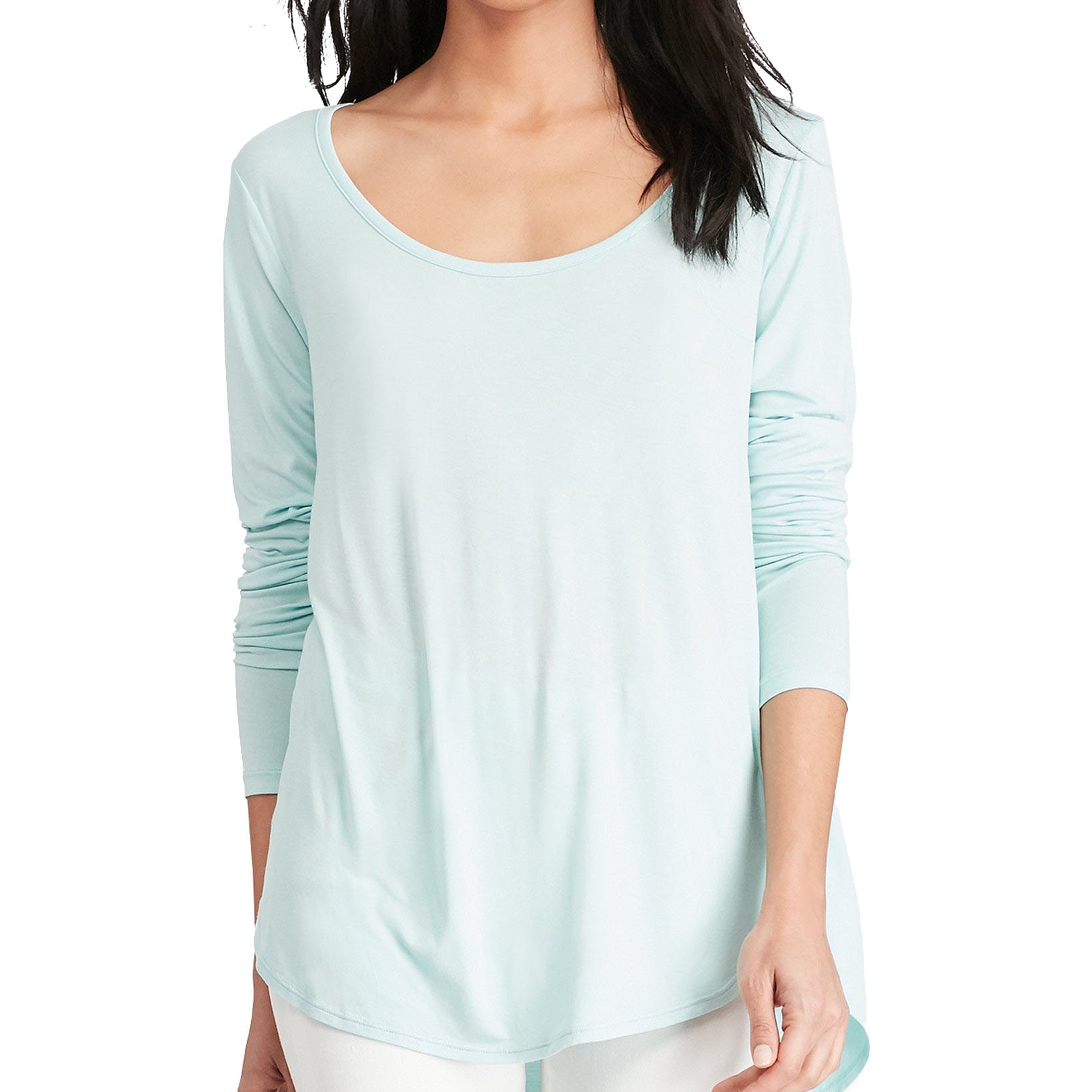 Polo Ralph Lauren Women Jersey Scoop Neck T Shirt Foster Green