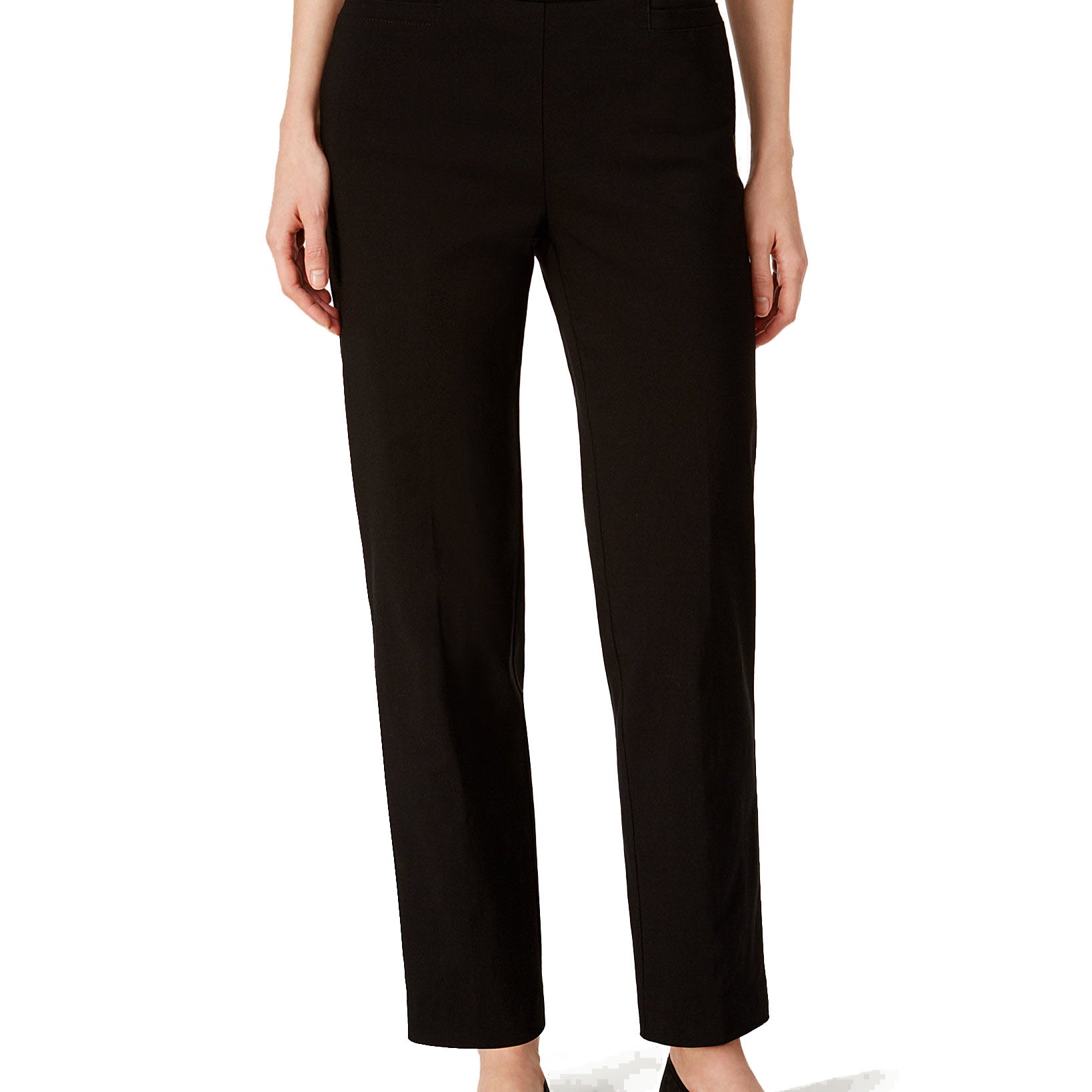 Alfred Dunner Women Classics Allure Pull On Slim Leg Pants Black