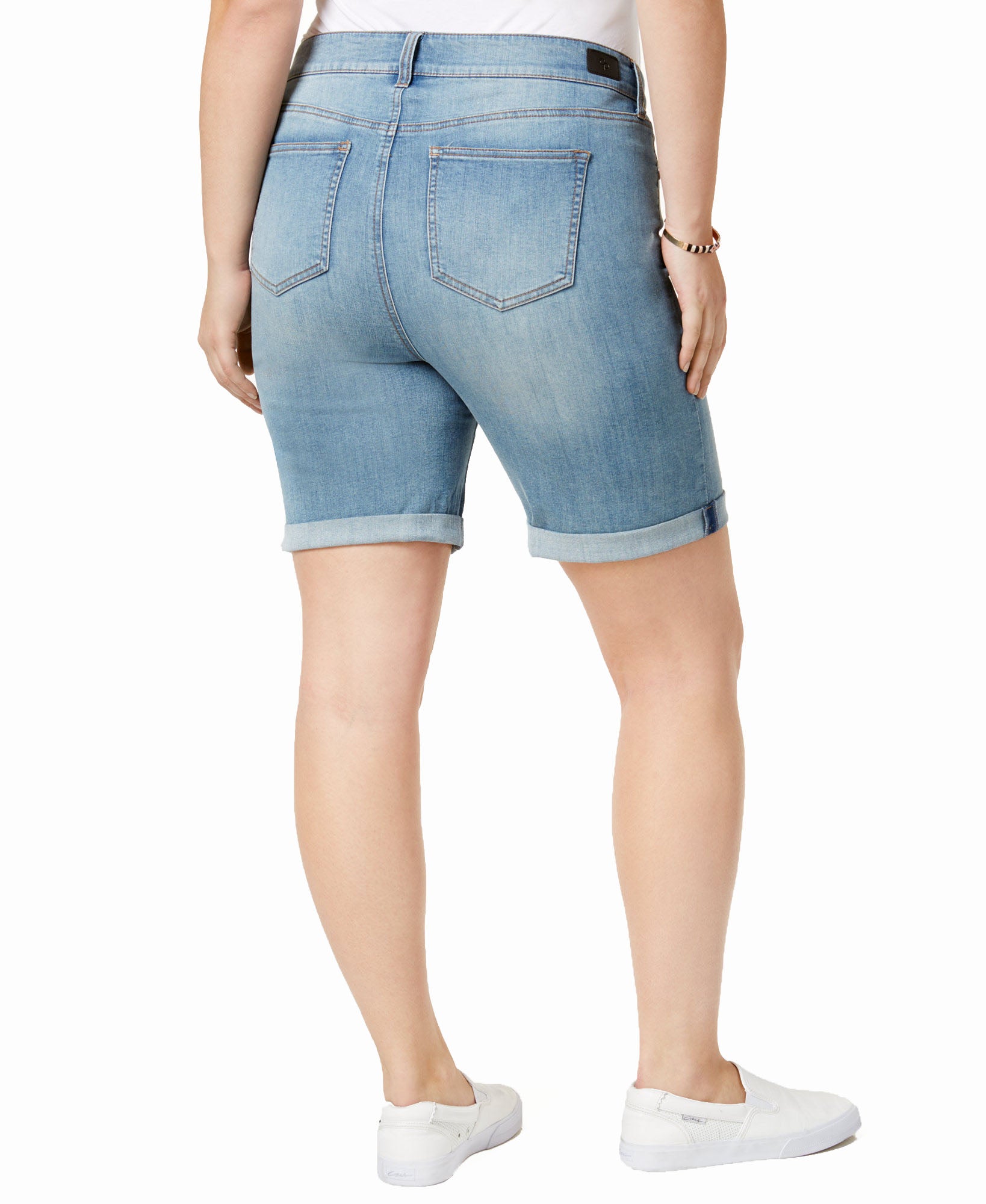 Celebrity Pink Women Plus Trendy Denim Bermuda Shorts