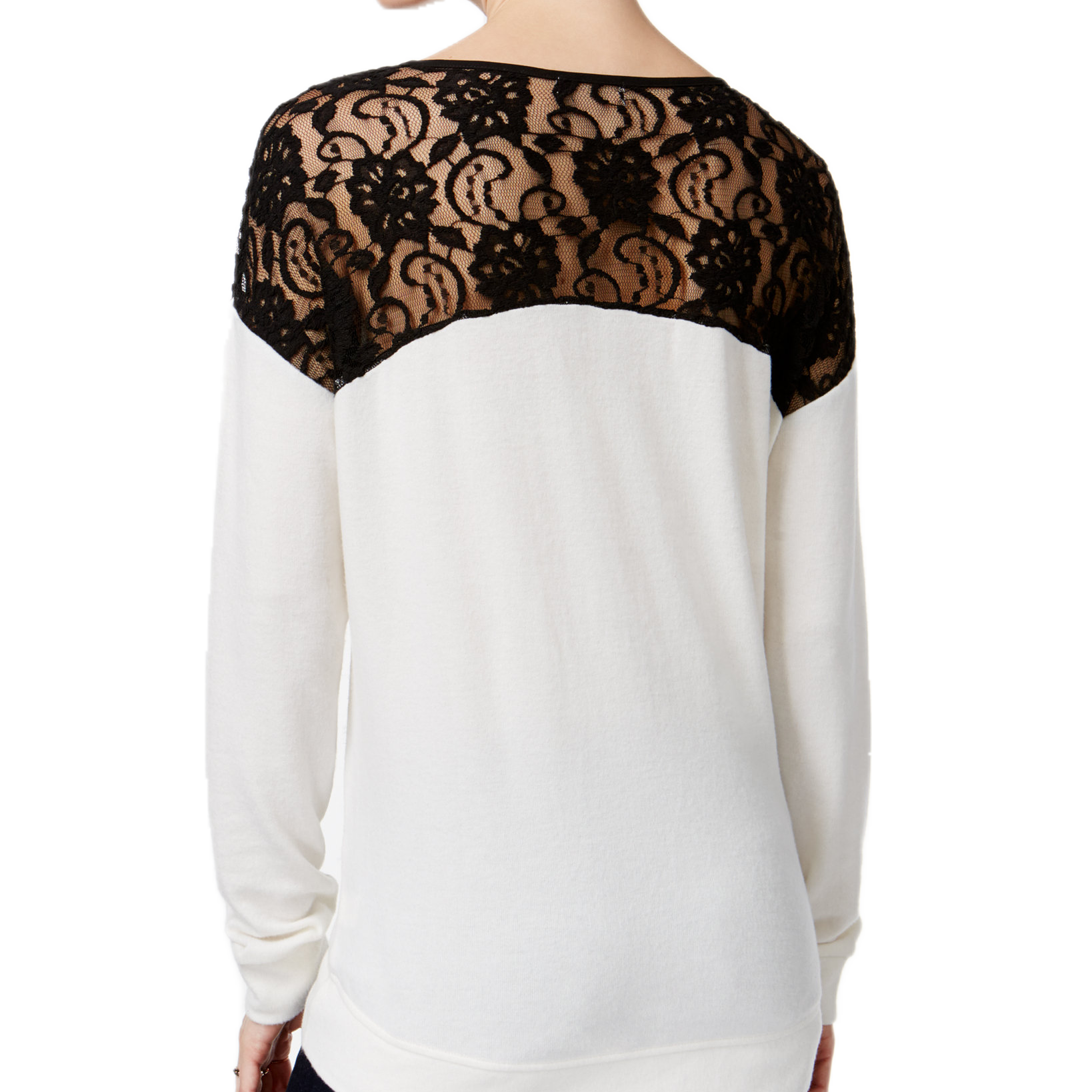Maison Jules Women Lace Contrast Top