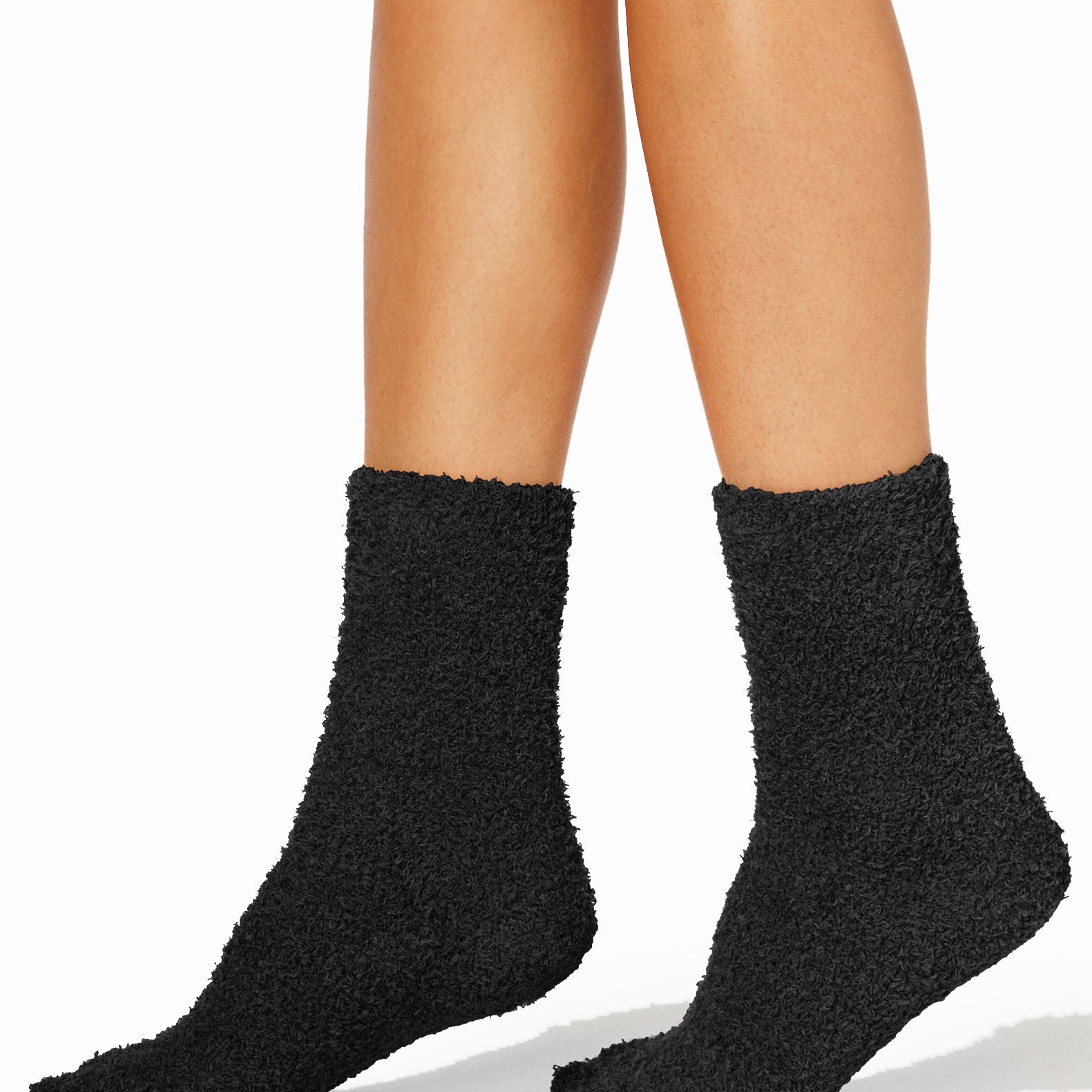 Charter Club Women Super Soft Solid Crew Socks Black