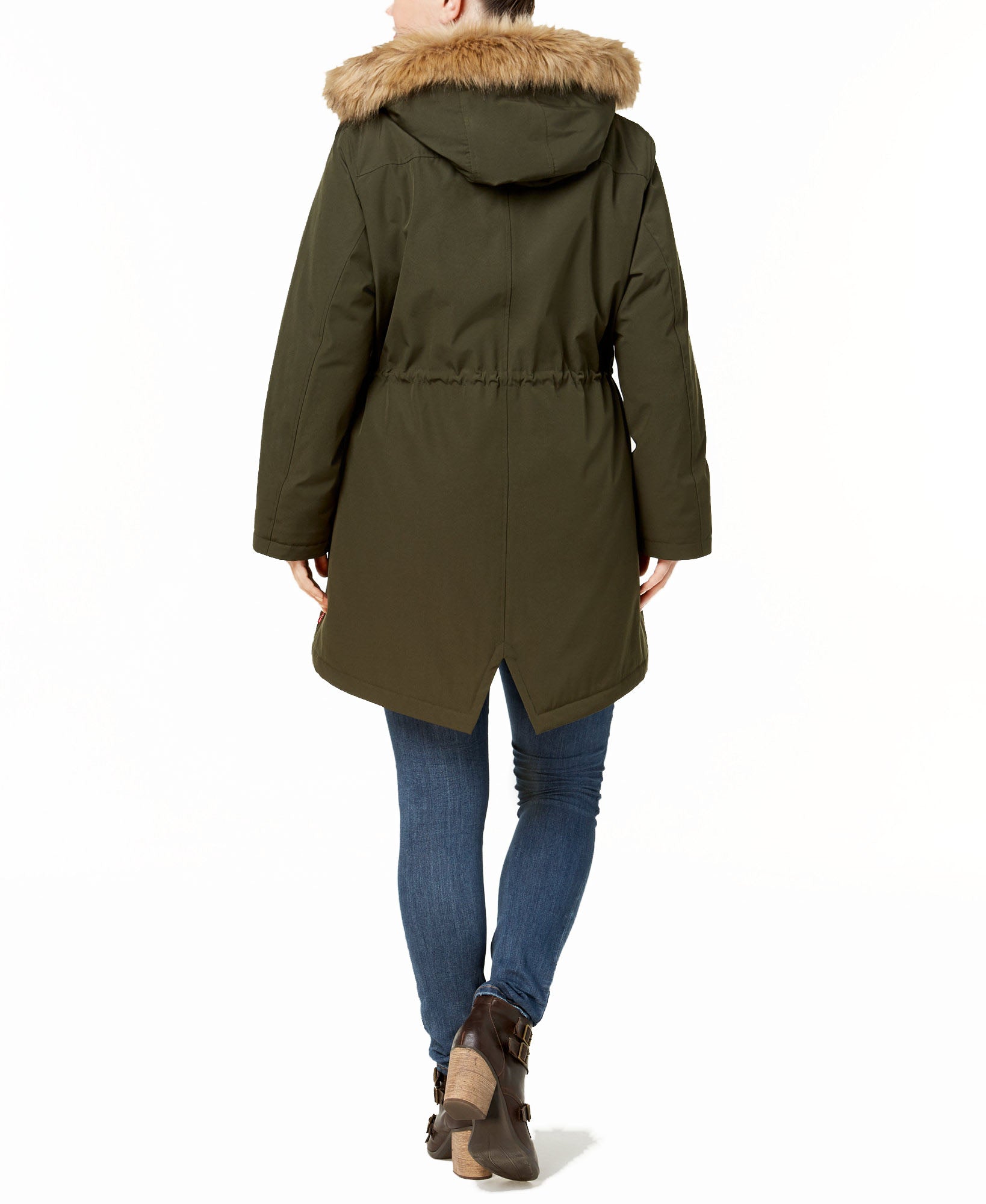 Levis Women Plus Faux Fur Trimmed Parka