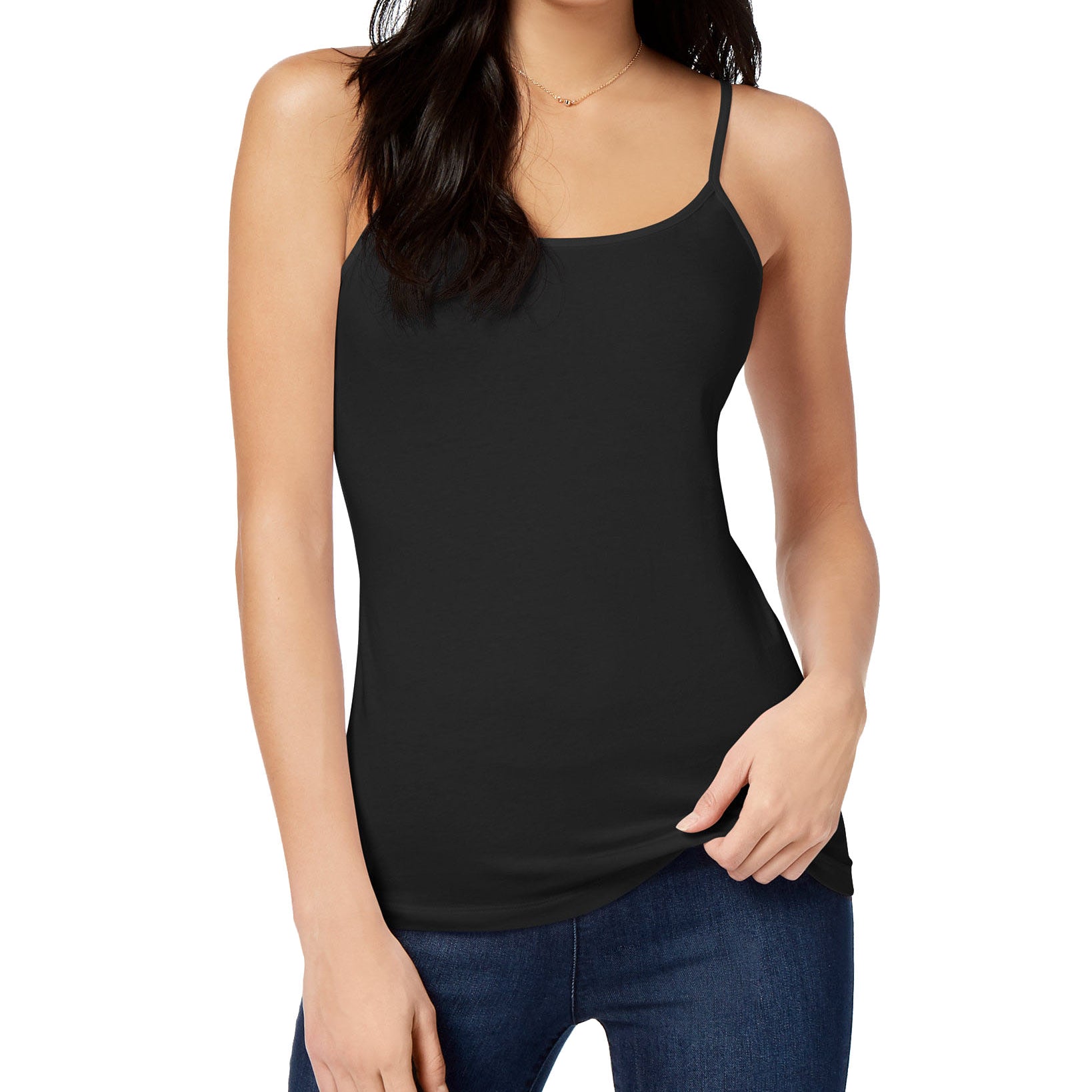 Maison Jules Women Adjustable Camisole Deep Black