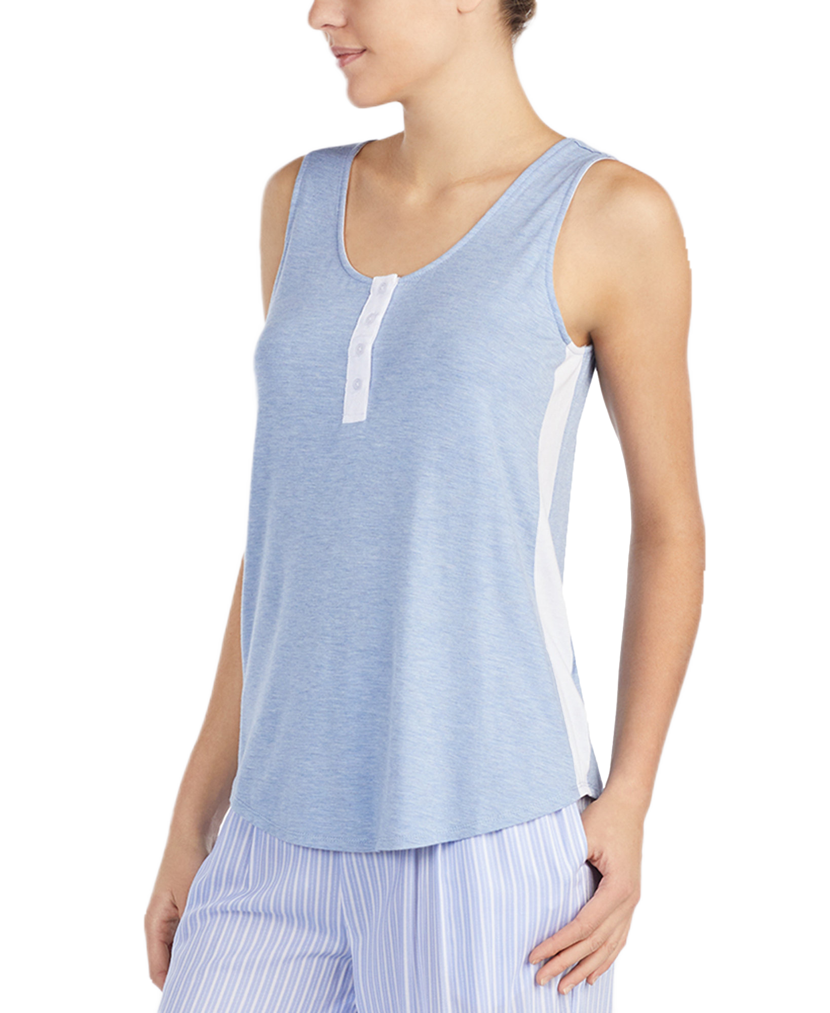 DKNY Women Contrast Stripe Tank Top