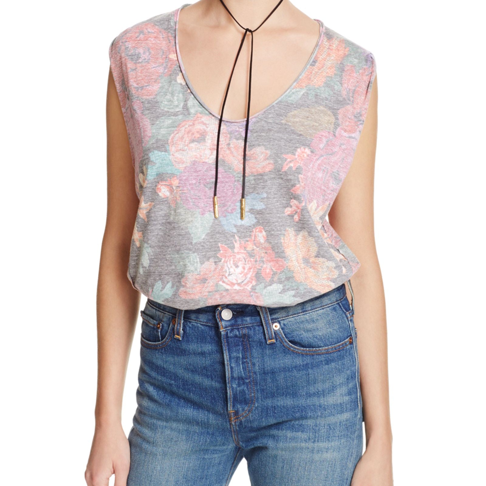 Free People Women Gardenia Tee Tropical Combo