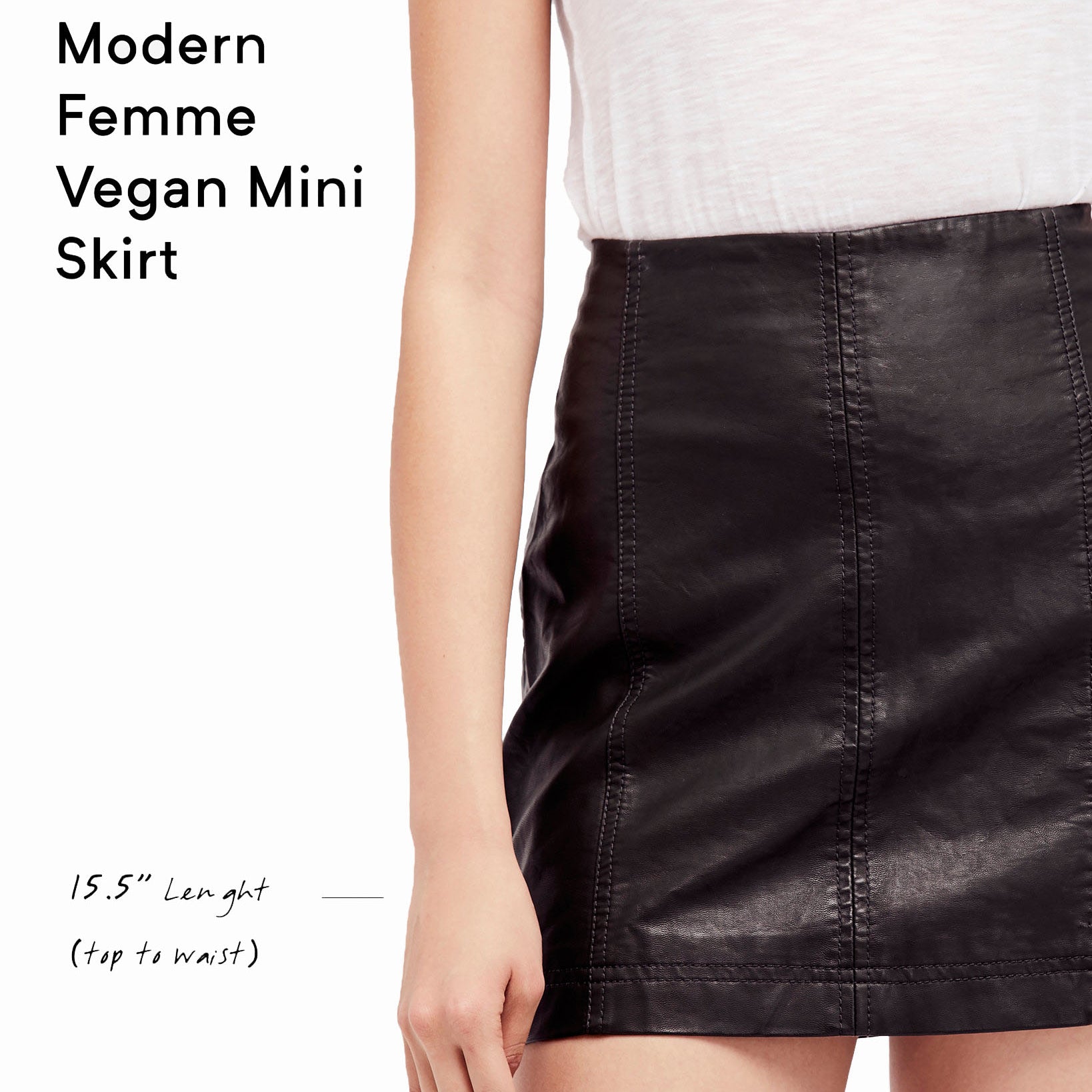 Free People Women Modern Femme Faux Leather Mini Skirt