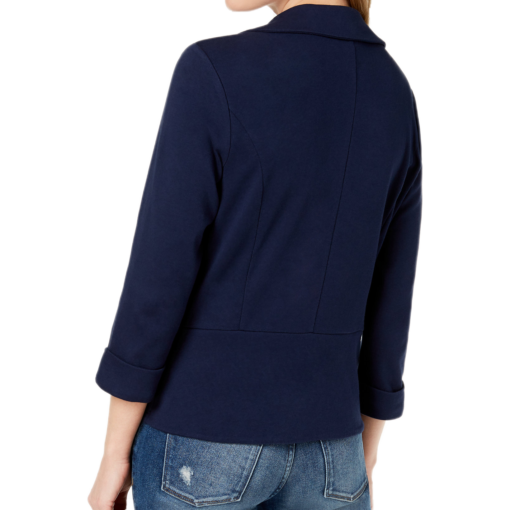 Maison Jules Women 3 4 Sleeve Knit Blazer