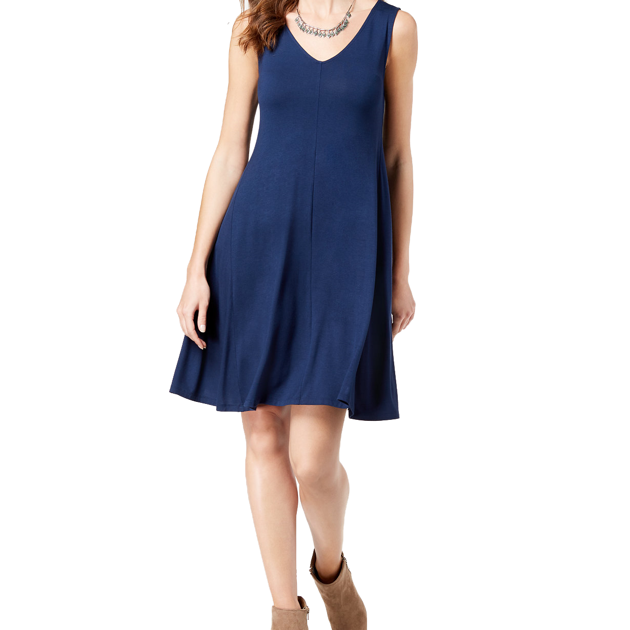 Style & Co Cross Back Dress Ink