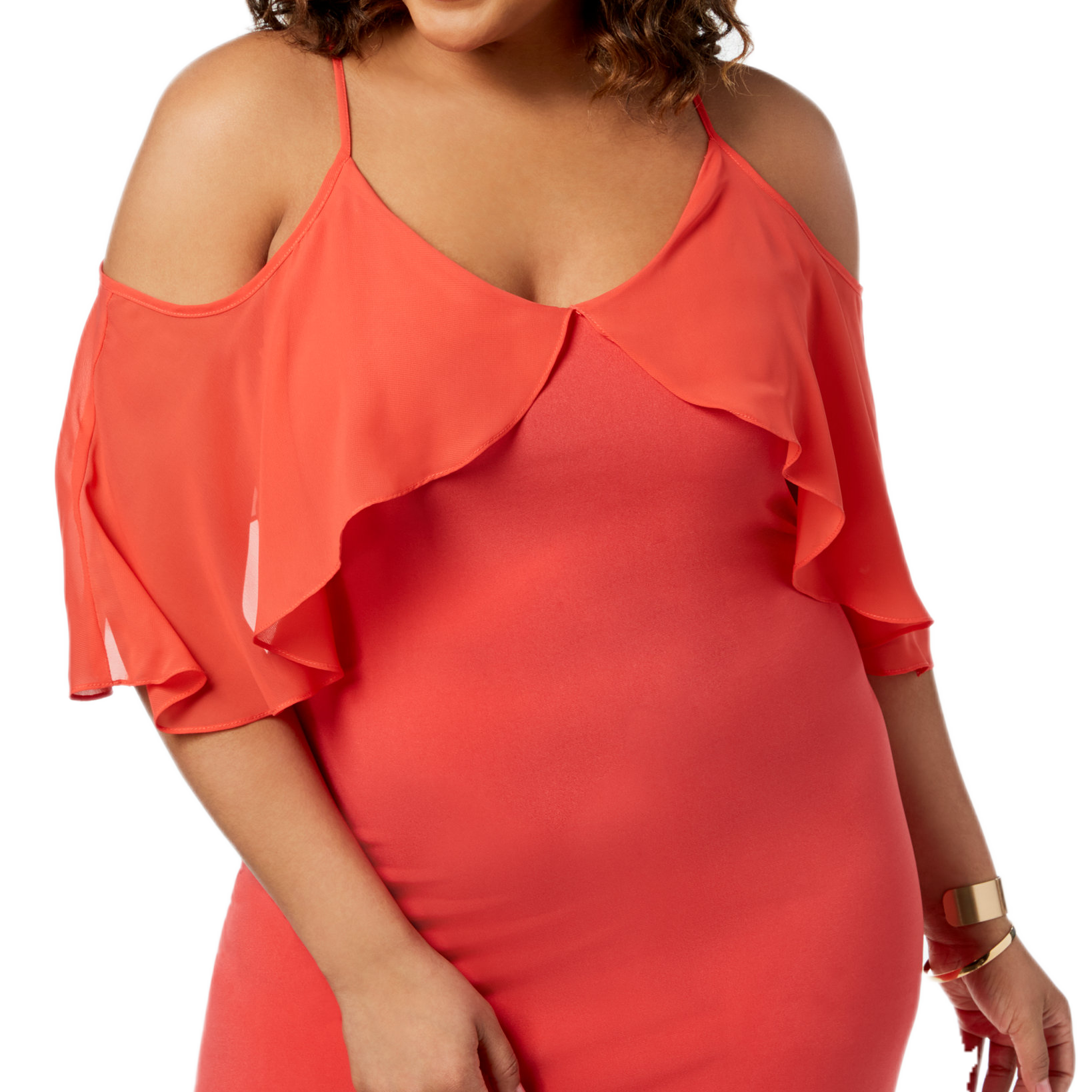 NY Collection Women Plus Cold Shoulder Maxi Dress