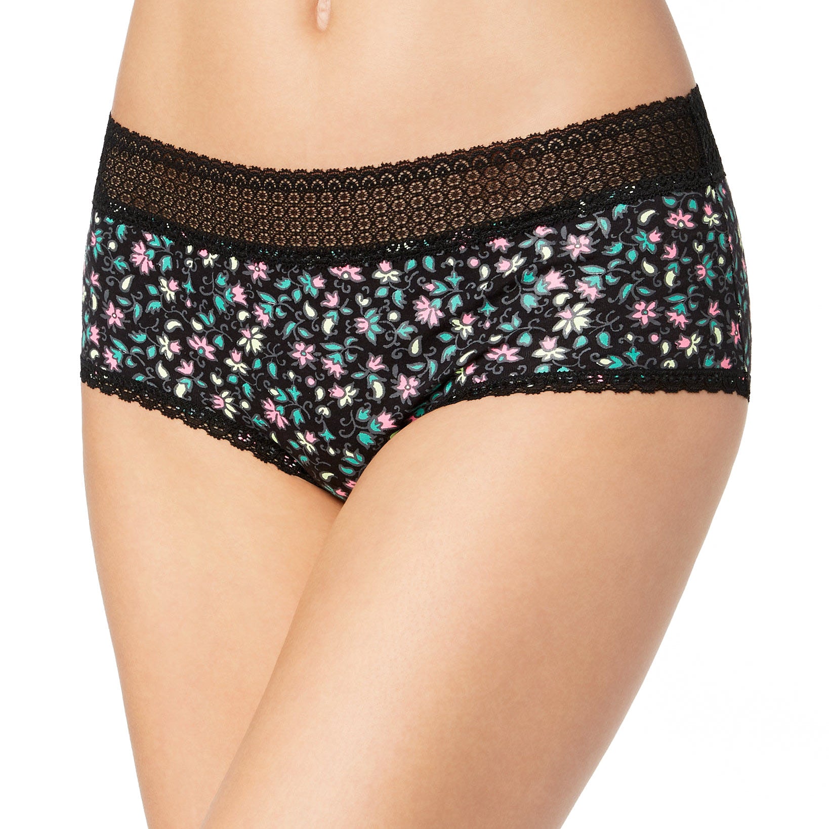 Jenni by Jennifer Moore Women Lace Waist Hipster Multifloral