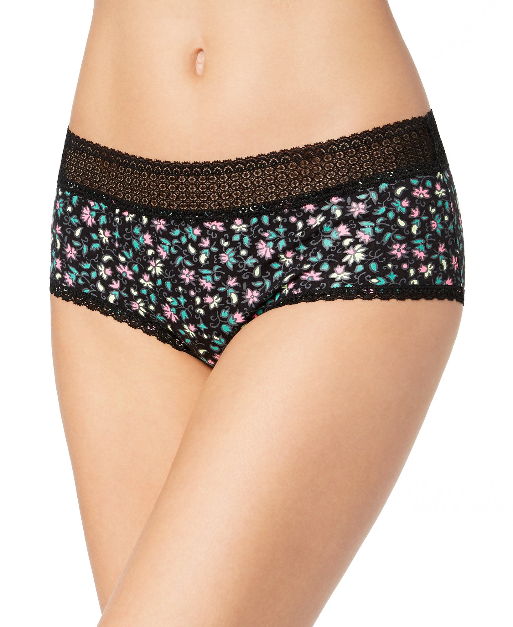 Jenni by Jennifer Moore Women Lace Waist Hipster Multifloral