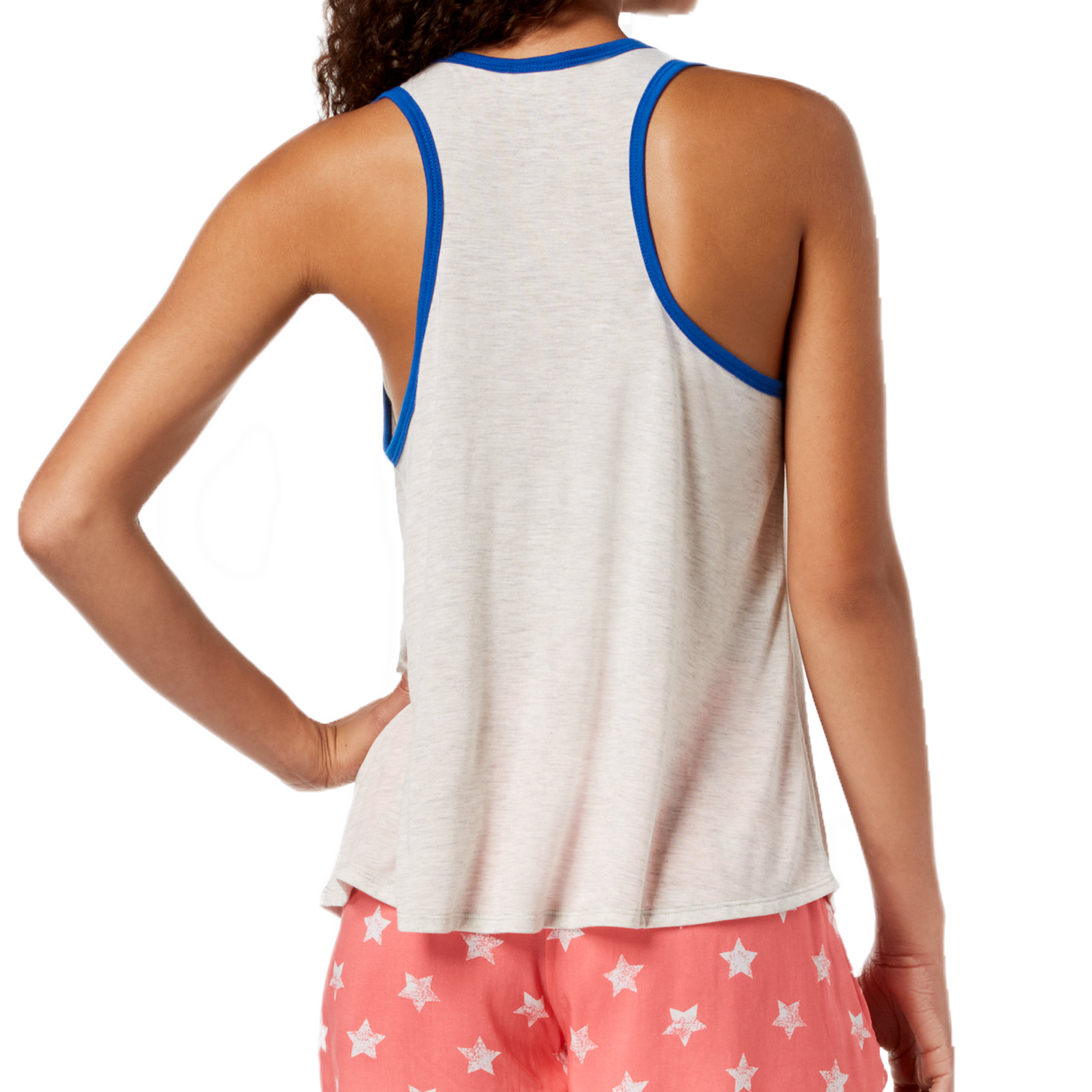 Jenni by Jennifer Moore Women Graphic Print Contrast Trim Pajama Tank