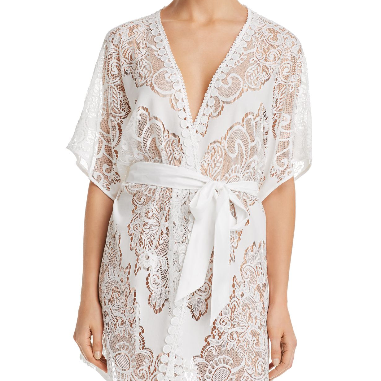 Flora Nikrooz Women Millie Lace Robe Ivory