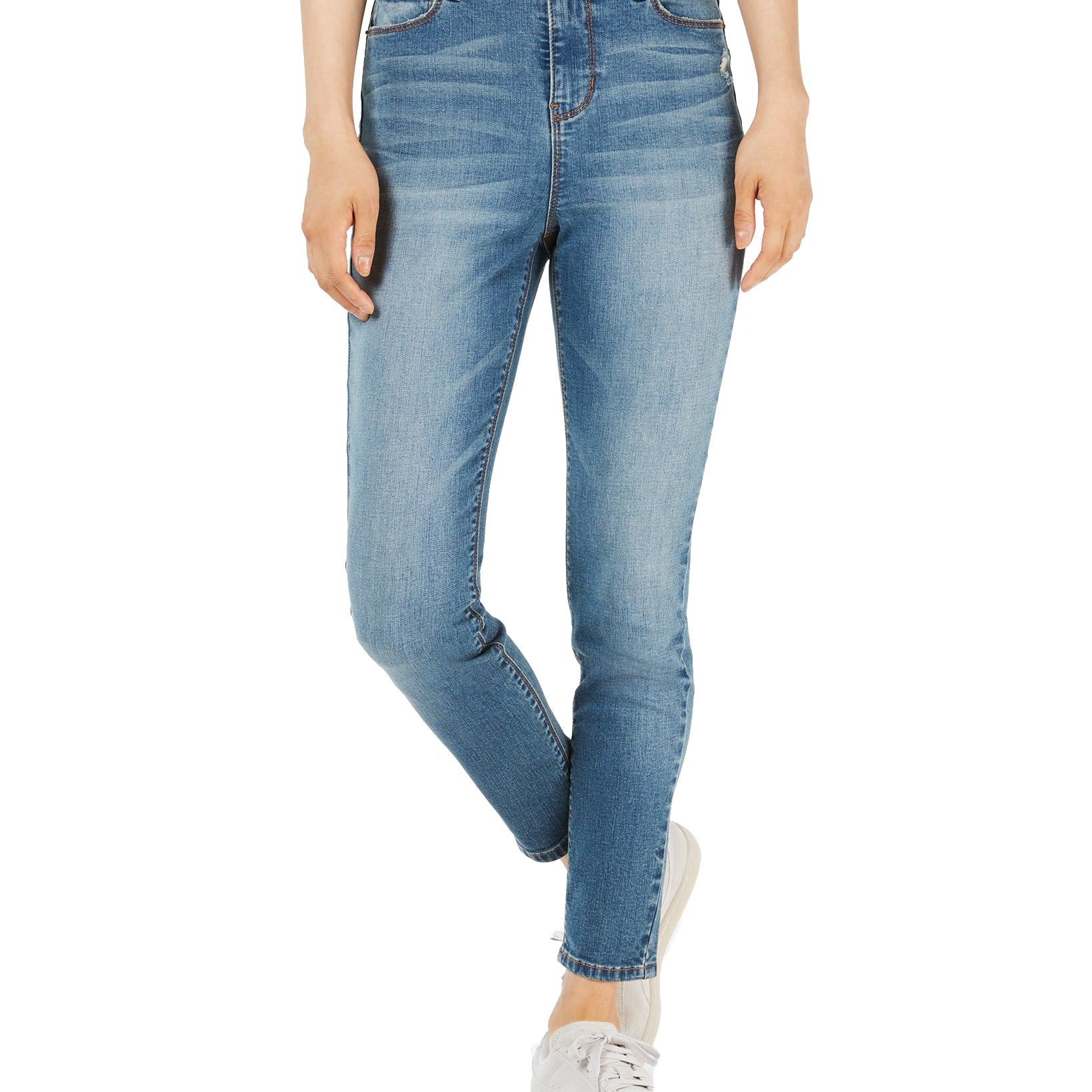 Vanilla Star Juniors Super High Rise Ripped Skinny Jeans Bennett