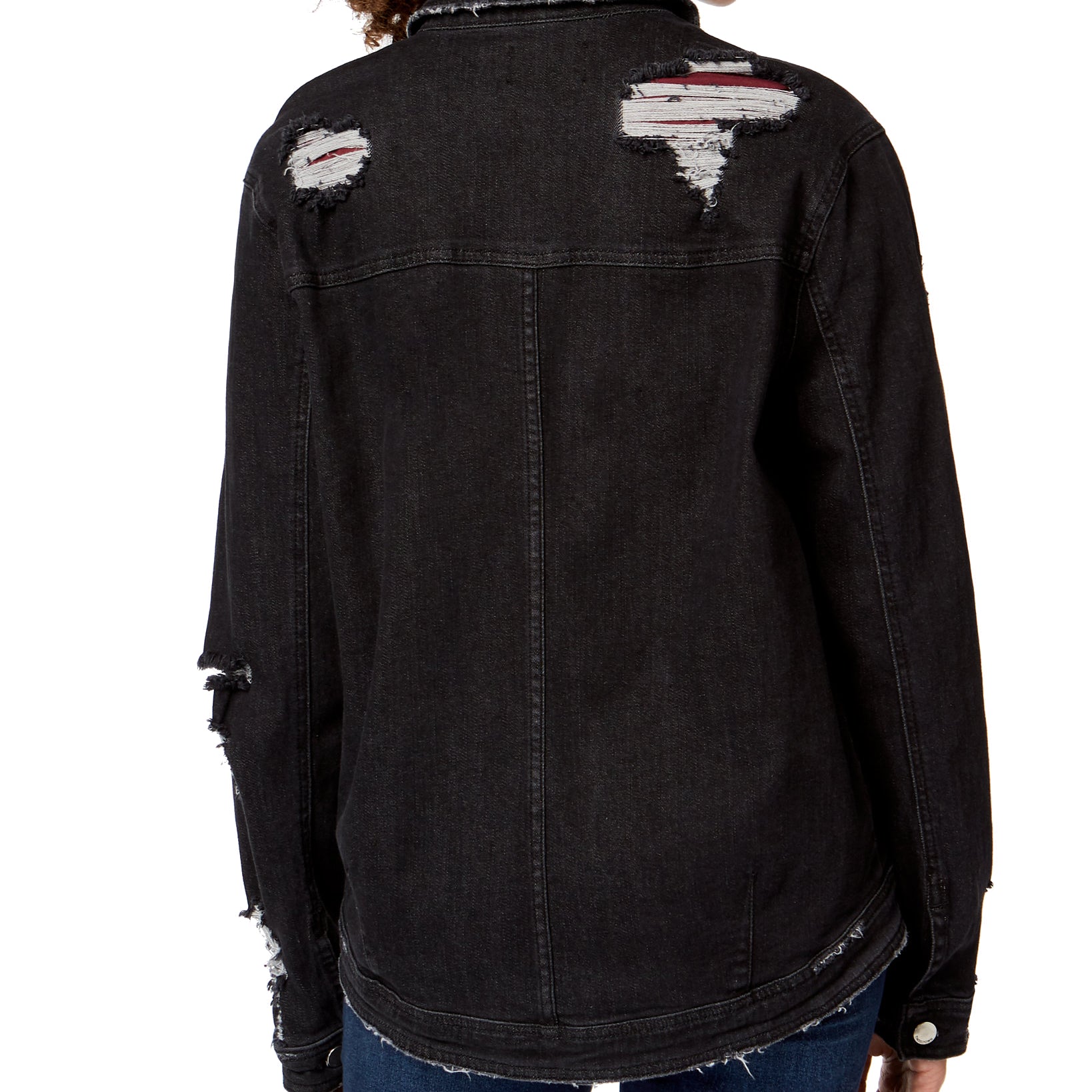 Tinseltown Juniors Ripped Denim Jacket