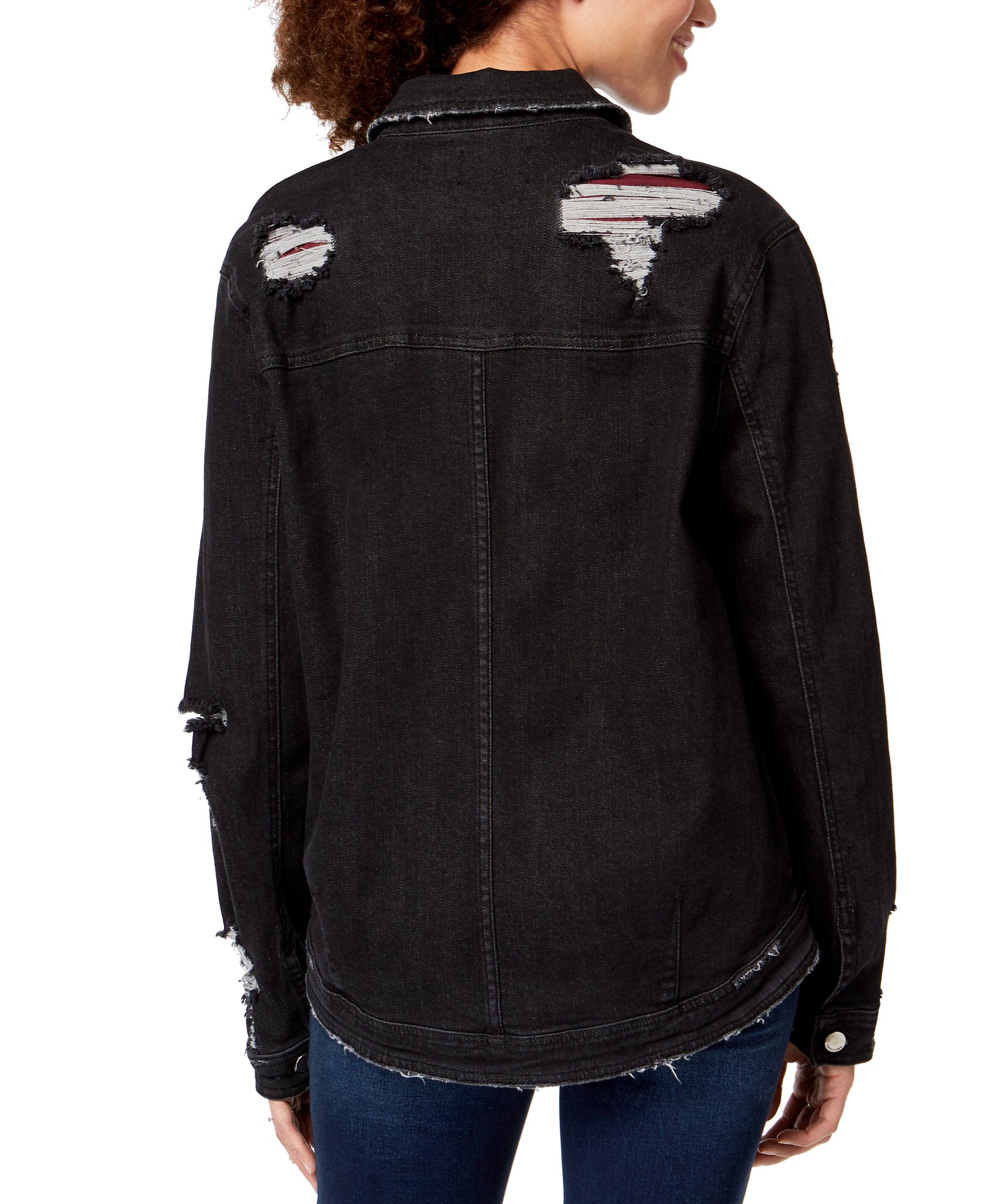 Tinseltown Juniors Ripped Denim Jacket