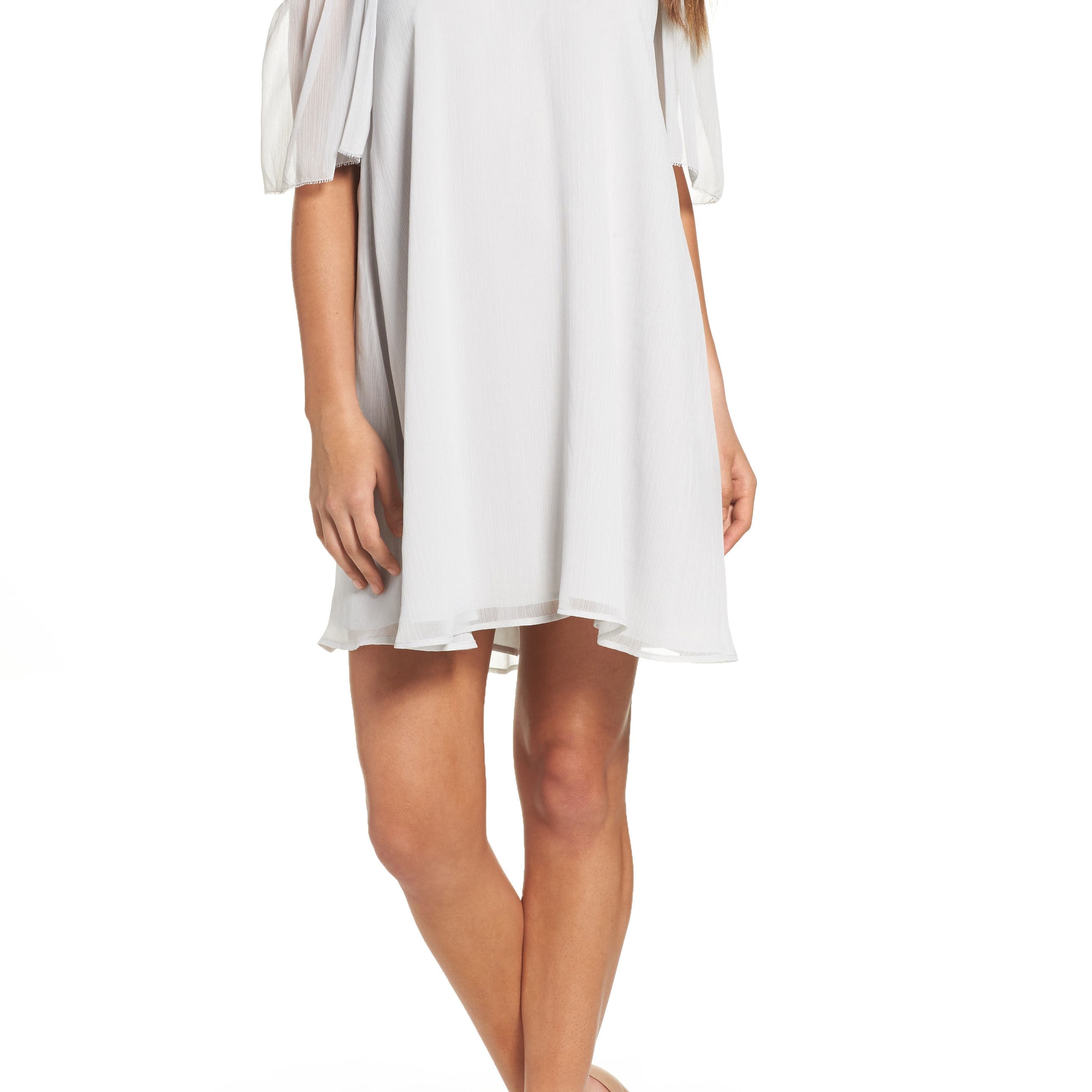 French Connection Women Constance Cold Shoulder Drape Dress Freeway Grey