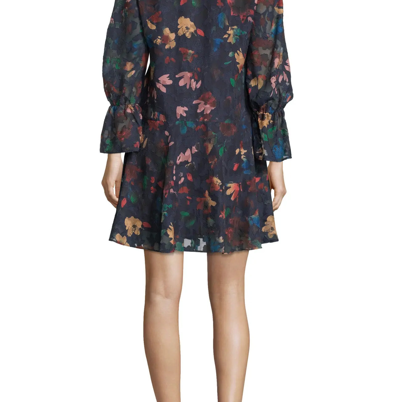 ECI Women Burnout Jacquard Shift Dress