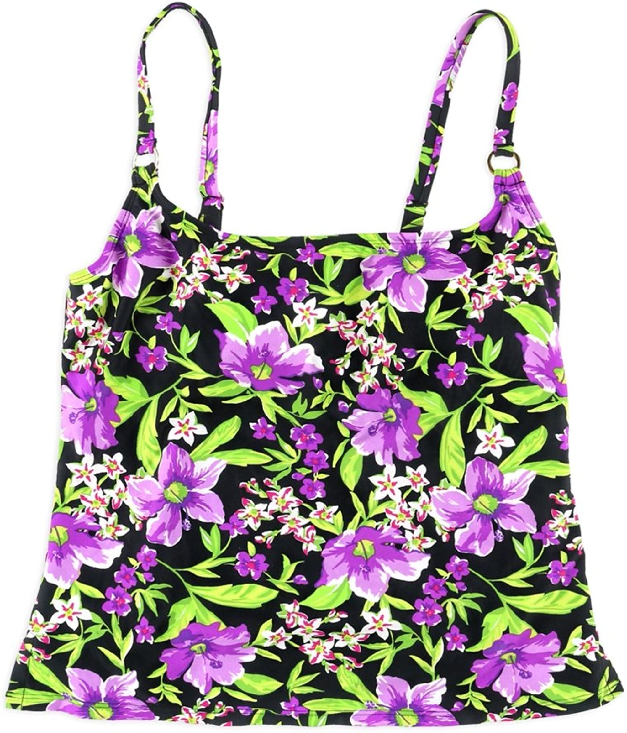 Island Escape Women Floral Tankini Purple