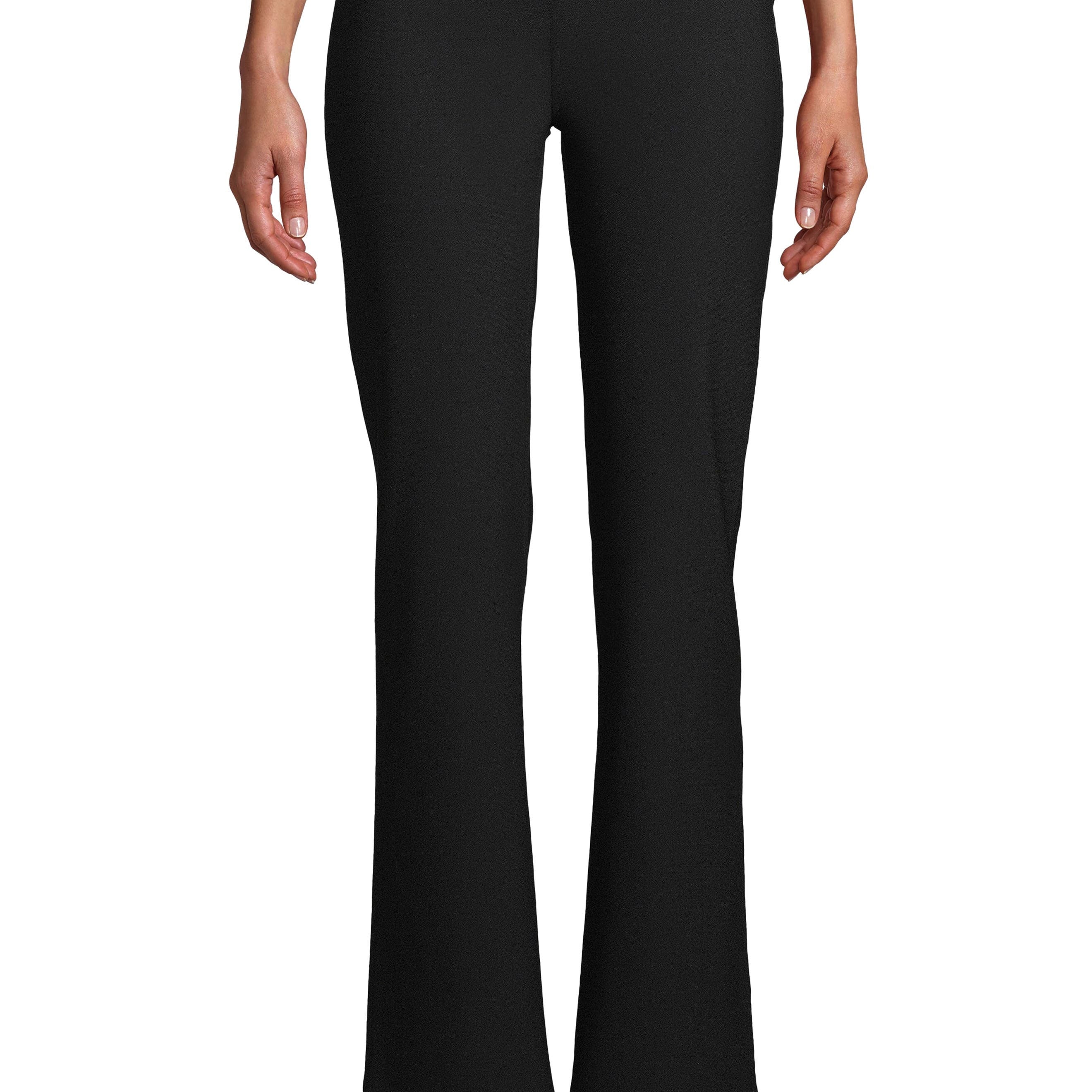 Anne Klein Women Double Knit Flare Pants Black
