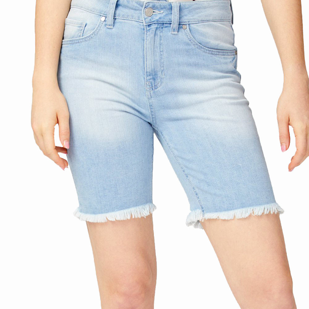 Dollhouse Women Frayed High Rise Denim Bermuda Shorts Maldives