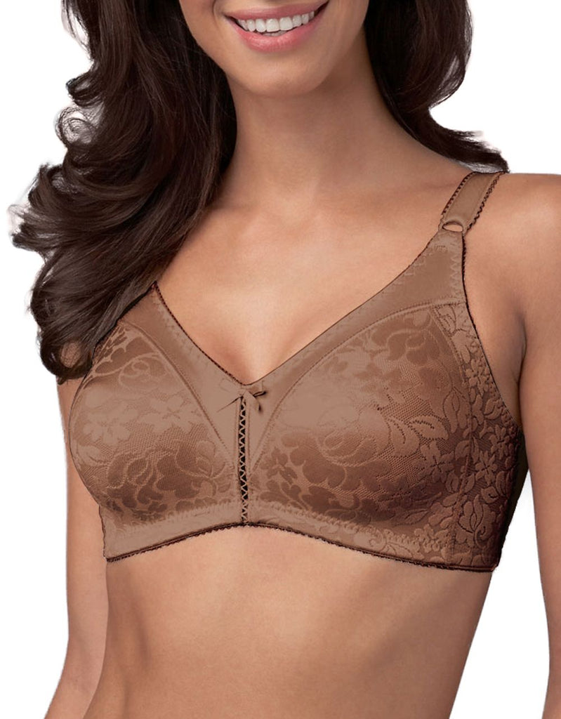 Bali Women Comfort U Double Support Lace Wireless Bra 3372 Dark Body