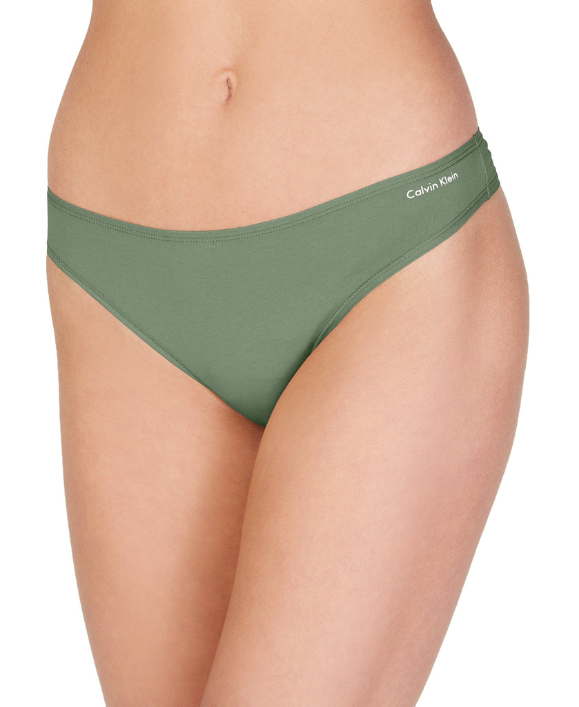 Calvin Klein Women Cotton Form Thong Underwear QD3643 Beetle