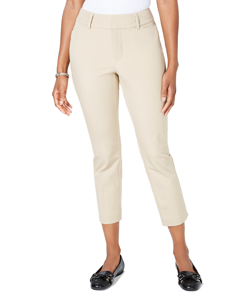 Charter Club Women Newport Tummy Control Cropped Pants Sedona Dust