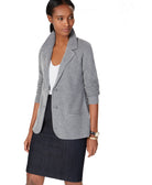 Charter Club Women Pure Cashmere Blazer Mid Grey Heather