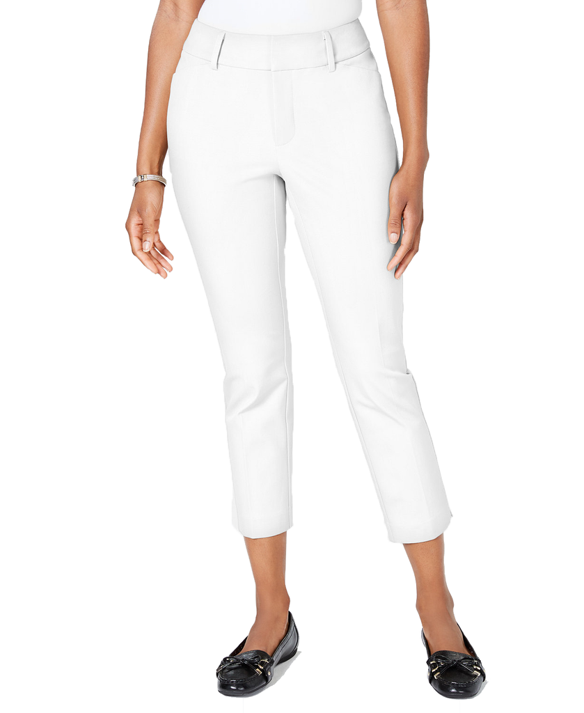 Charter Club Women Newport Tummy Control Cropped Pants Bright White