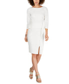 Vince Camuto Women Peplum Waist Bodycon Dress Ivory