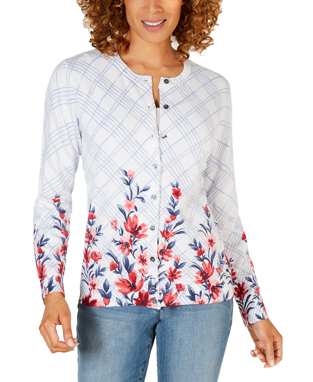 Karen scott floral cardigan best sale