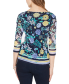 Charter Club Women Floral Print Boat Neck Top