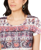 Style & Co Women Petite Printed T Shirt