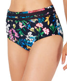 Tommy Hilfiger Women Carnival Rosa Floral Mesh High Waist Bikini Bottoms Navy