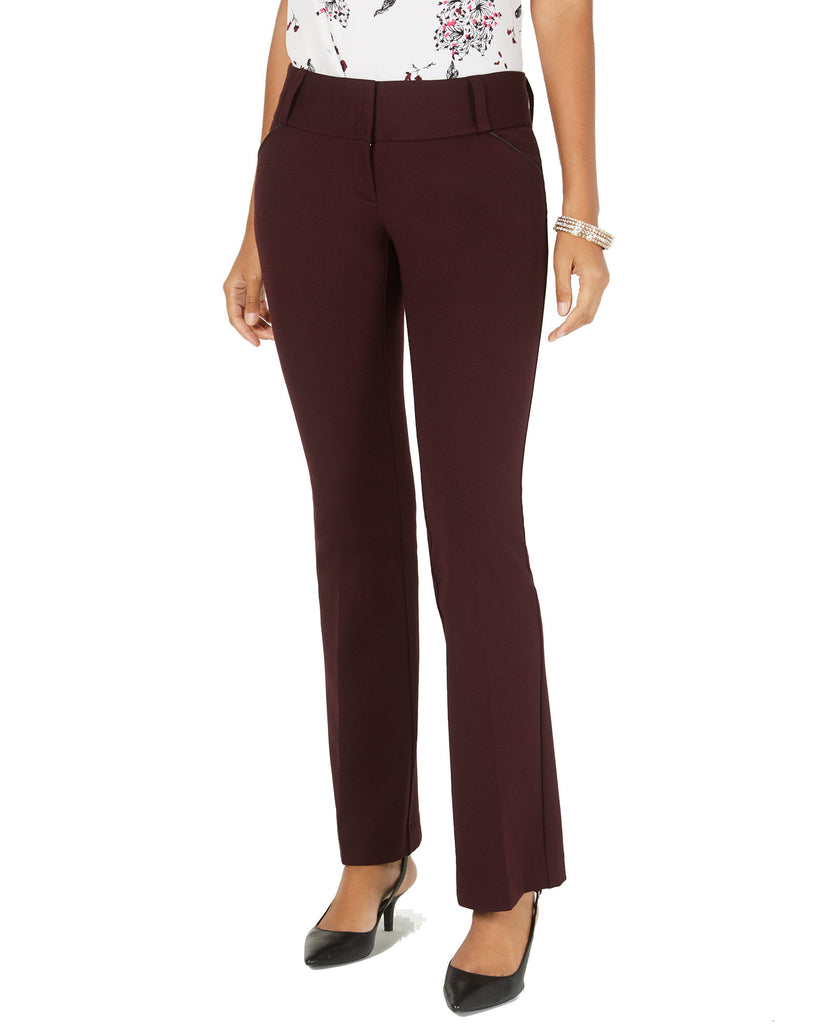 Alfani Women Wide Leg Trousers New Wine Malbec