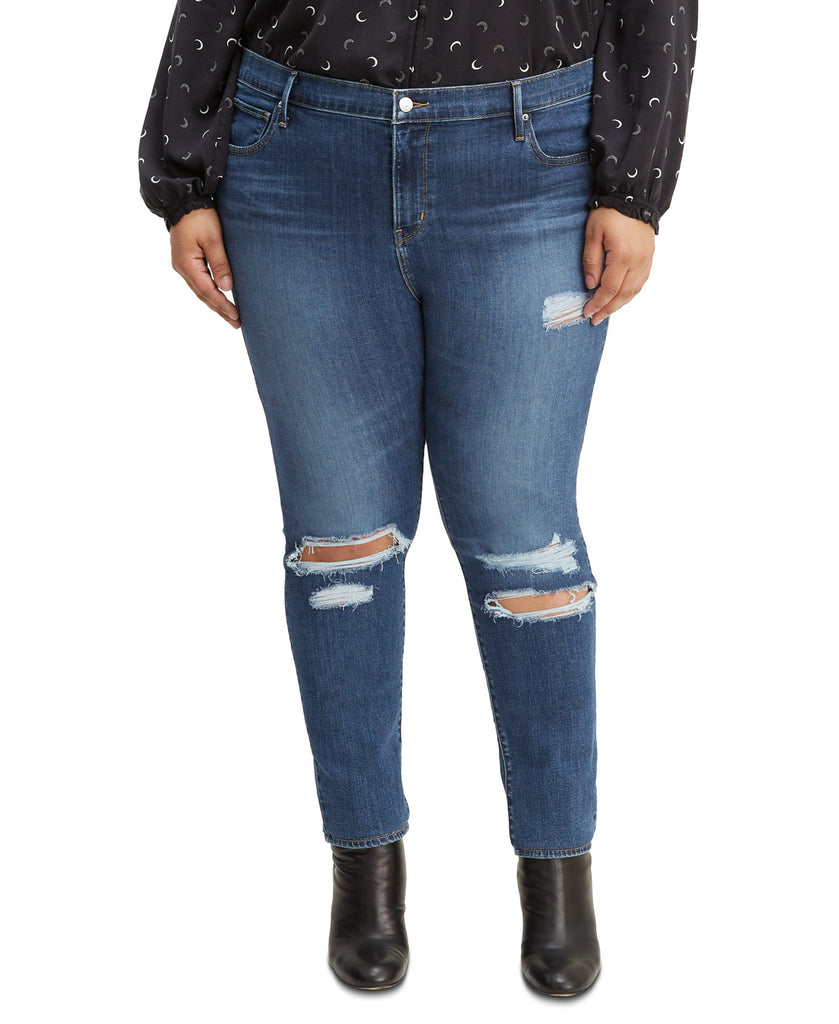 Levis Women Plus Trendy 721 Ripped Skinny Jeans Manic Monday