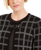 Kasper Women Petite Plaid Topper Jacket
