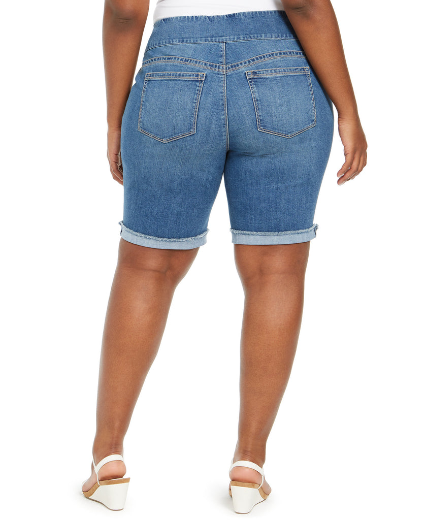 Style & Co Women Plus Ella Denim Cuffed Shorts