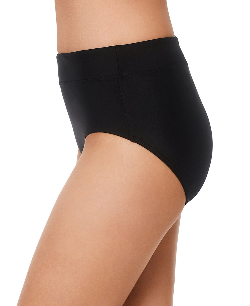 Reebok Women Solid Zip Pocket Bikini Bottoms