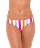 Salt + Cove Women Striped Bikini Bottoms Multi Stripe