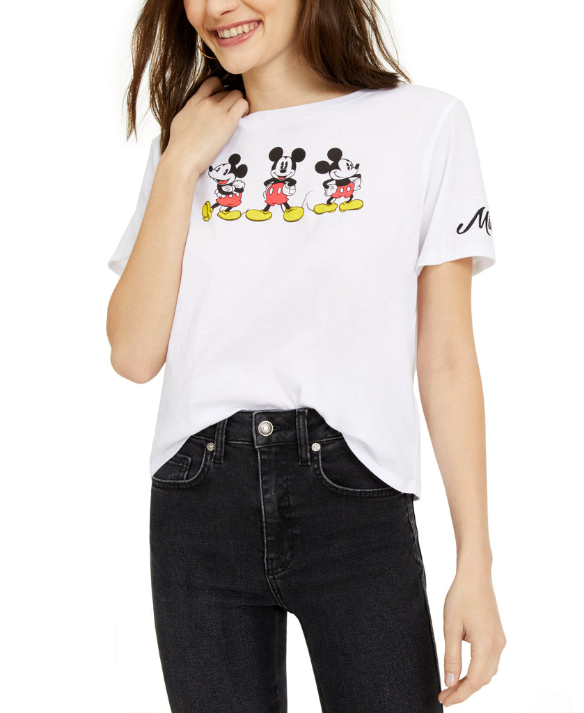 Disney Women Mickey Mouse Graphic T Shirt White