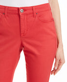Close-up of red pants on a white background
