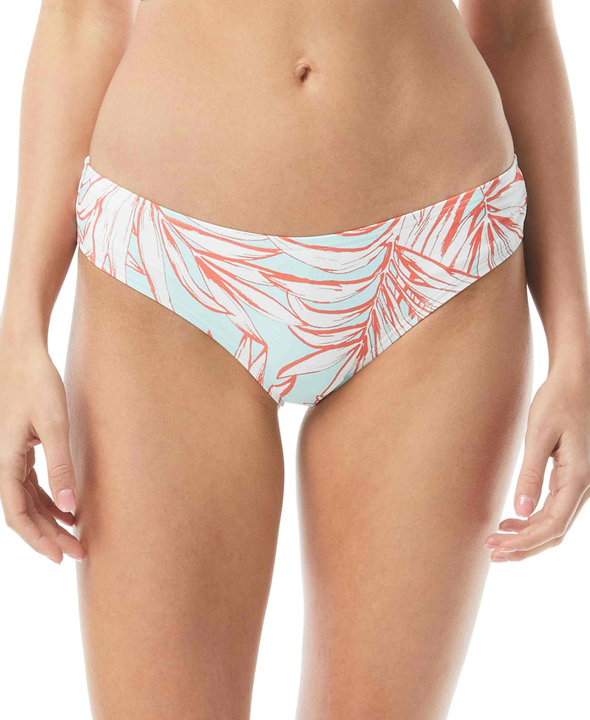 Vince Camuto Women Shirred Printed Bikini Bottoms Coastal Blue