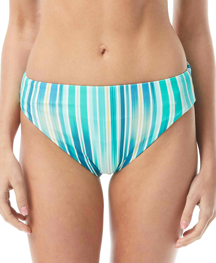 Vince Camuto Women Reversible High Leg Bikini Bottoms Azure