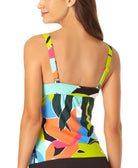 Anne Cole Women Printed Underwire Twist Front Tankini Top