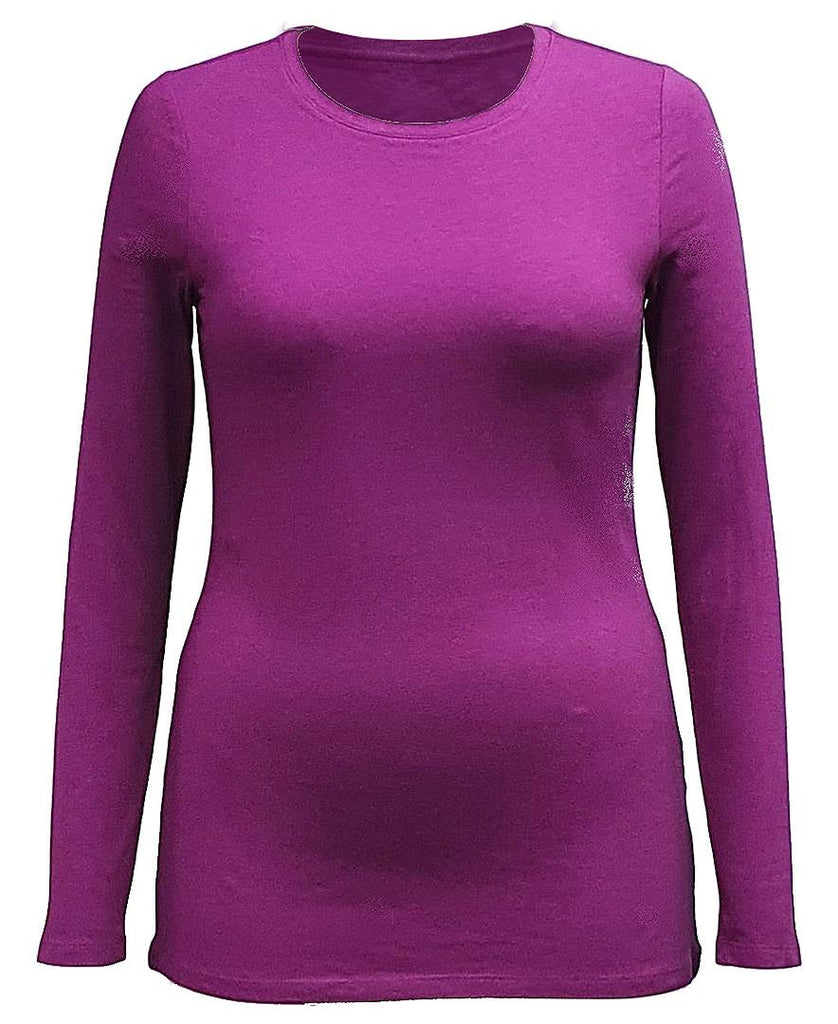 Style & Co Women Long Sleeve Top Violet Orchid