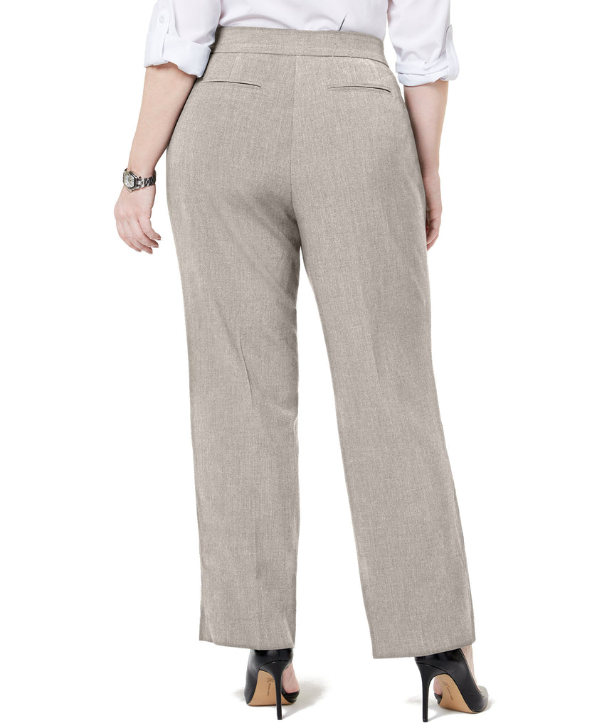 JM Collection Women Plus Curvy Fit Straight Leg Pants