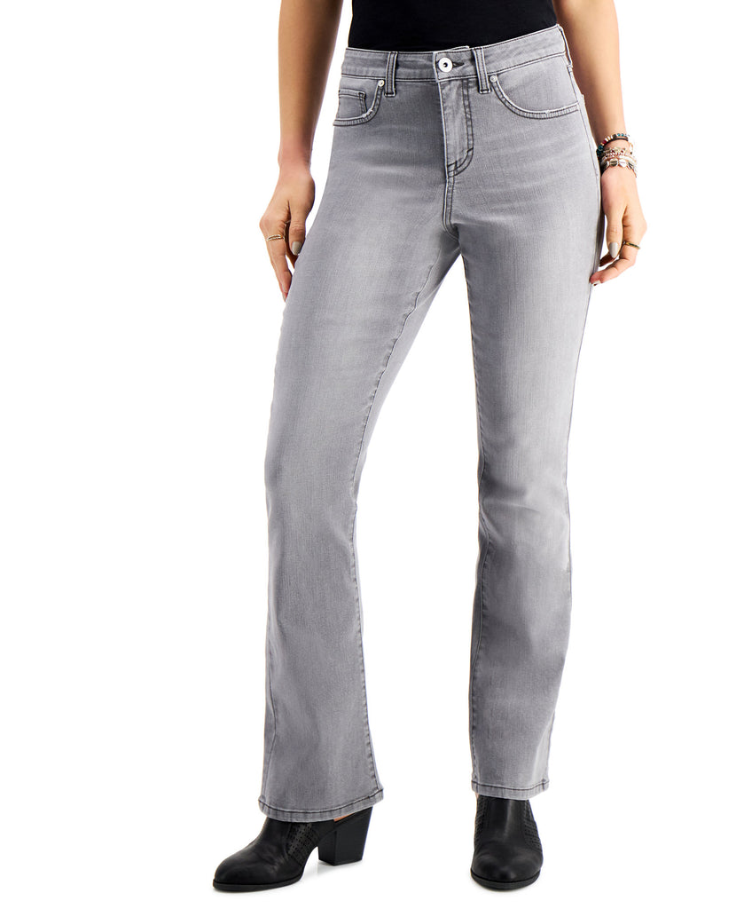 Style & Co Women High Rise Bootcut Jeans Gothic Grey